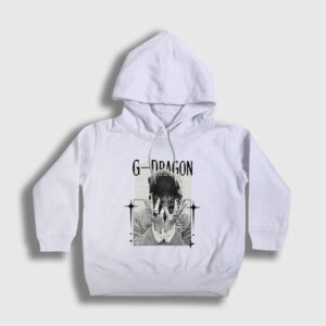 Rings G-Dragon Çocuk Kapşonlu Sweatshirt beyaz