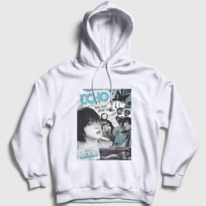 Rock Echo Kim Seok Jin Bts Kapşonlu Sweatshirt beyaz