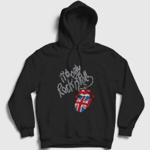 Rock The Rolling Stones Kapşonlu Sweatshirt siyah