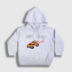 Rokt Leeg Oyun Rocket League Çocuk Kapşonlu Sweatshirt beyaz