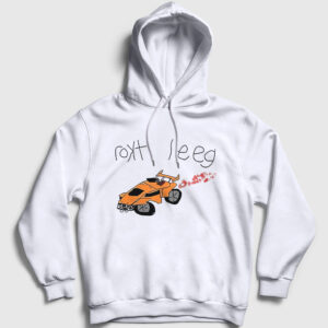 Rokt Leeg Oyun Rocket League Kapşonlu Sweatshirt beyaz