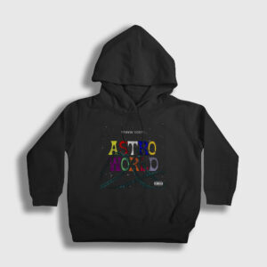 Roller Coaster Astroworld Travis Scott Çocuk Kapşonlu Sweatshirt siyah