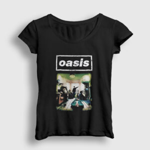 Room Müzik Oasis Kadın Tişört siyah