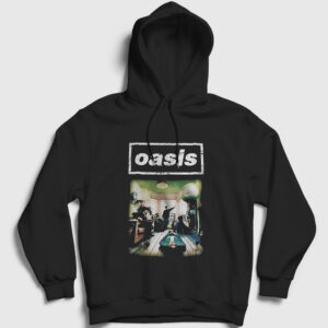 Room Müzik Oasis Kapşonlu Sweatshirt siyah