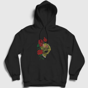 Rose Pierce The Veil Kapşonlu Sweatshirt siyah