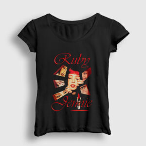 Ruby Jennie K Pop Blackpink Kadın Tişört siyah