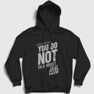Rule Film Dövüş Kulübü Fight Club Kapşonlu Sweatshirt siyah