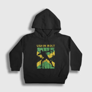 Runner Koşucu Hediye Usain Bolt Çocuk Kapşonlu Sweatshirt