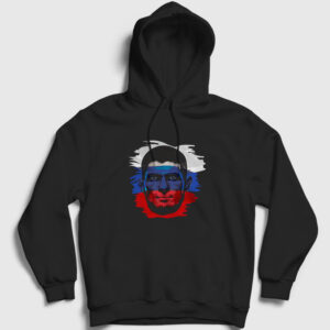 Russia Ufc Khabib Nurmagomedov Kapşonlu Sweatshirt siyah