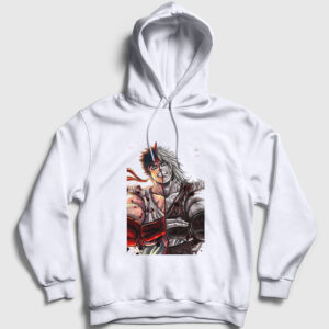 Ryu And Ken Oyun Street Fighter Kapşonlu Sweatshirt beyaz