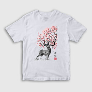 Sakura Deer Geyik Çocuk Tişört beyaz