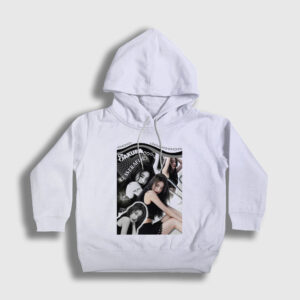 Sakura K Pop Le Sserafim Çocuk Kapşonlu Sweatshirt beyaz