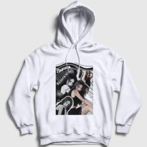 Sakura K Pop Le Sserafim Kapşonlu Sweatshirt beyaz