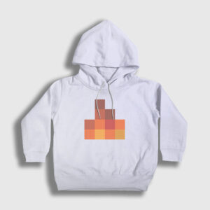 Sapnap Flame Alev Ateş Minecraft Çocuk Kapşonlu Sweatshirt beyaz