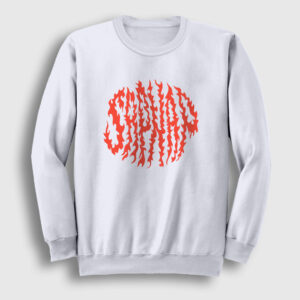 Sapnap V2 Flame Alev Ateş Minecraft Sweatshirt beyaz