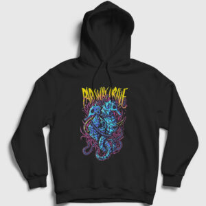 Seahorses Parkway Drive Kapşonlu Sweatshirt siyah