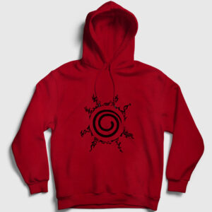 Seal Anime Naruto Kapşonlu Sweatshirt kırmızı