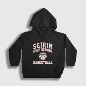 Seirin High School Kuroko's Basketball Çocuk Kapşonlu Sweatshirt siyah