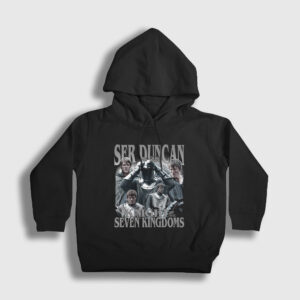 Ser Duncan A Knight Of The Seven Kingdoms Çocuk Kapşonlu Sweatshirt siyah