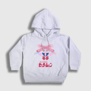 Serena Usagi V2 Sailor Moon Ay Savaşçısı Çocuk Kapşonlu Sweatshirt beyaz