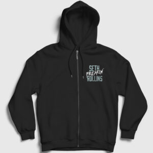 Seth Freakin Rollins Güreş Wwe Fermuarlı Kapşonlu Sweatshirt siyah
