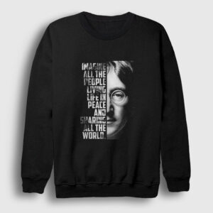 Sharing Beatles John Lennon Sweatshirt siyah