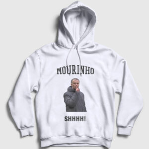 SHHHH Jose Mourinho Kapşonlu Sweatshirt beyaz