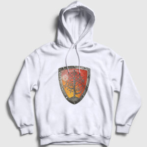 Shield A Knight Of The Seven Kingdoms Kapşonlu Sweatshirt beyaz