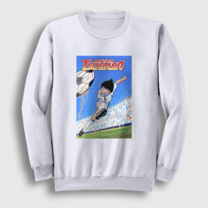 Shoot Futbol Anime Kaptan Captain Tsubasa Sweatshirt beyaz