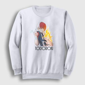 Shoto Anime Boku No Hero Academia Sweatshirt beyaz