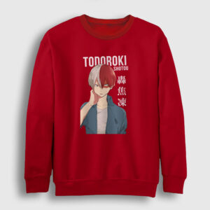 Shotou Anime Boku No Hero Academia Sweatshirt kırmızı