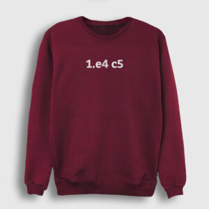 Sicilian Opening Chess Satranç Sweatshirt bordo