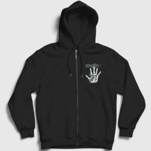 Sick Of It Skillet Fermuarlı Kapşonlu Sweatshirt