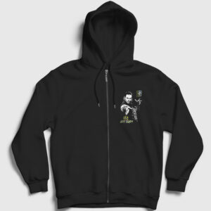 Sign Jeff Hardy Wwe Güreş Fermuarlı Kapşonlu Sweatshirt siyah