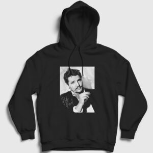 Sign Pedro Pascal Kapşonlu Sweatshirt siyah