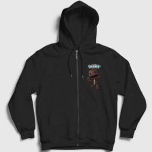 Sign Sackboy A Big Adventure Fermuarlı Kapşonlu Sweatshirt