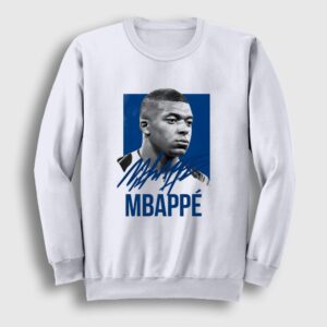 Signature Kylian Mbappe Futbol Sweatshirt Beyaz