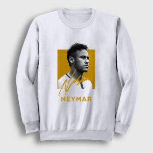 Signature Neymar Futbol Soccer Sweatshirt Beyaz