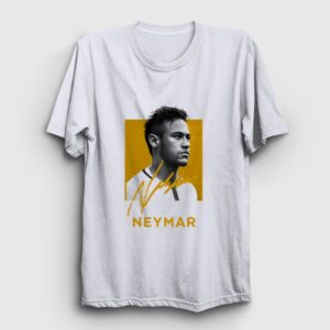 Signature Neymar Futbol Soccer Tişört Beyaz