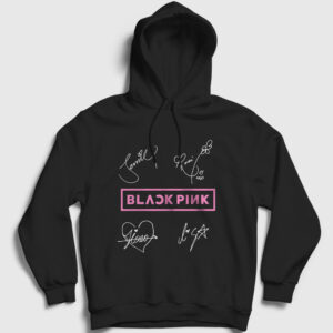 Signs Blackpink Kapşonlu Sweatshirt siyah