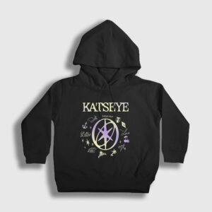 Signs Gnarly K-Pop Katseye Çocuk Kapşonlu Sweatshirt siyah