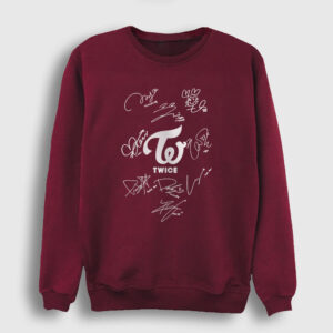 Signs K-Pop Twice Sweatshirt bordo