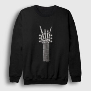 Skeleton Hand Guitar Music Rock Sweatshirt