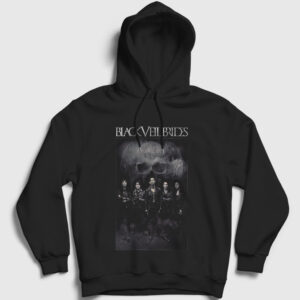 Skull Black Veil Brides Kapşonlu Sweatshirt siyah