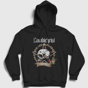 Skull Combichrist Kapşonlu Sweatshirt siyah