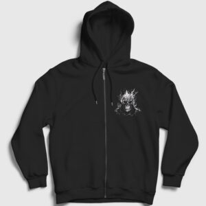 Skull Ghost Rider Hediye Motorcu Fermuarlı Kapşonlu Sweatshirt