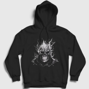 Skull Ghost Rider Hediye Motorcu Kapşonlu Sweatshirt