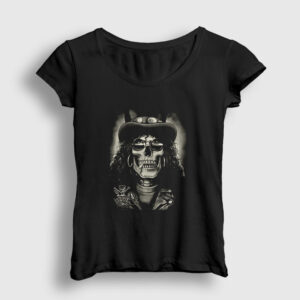 Skull Gun's N Roses Slash Kadın Tişört siyah