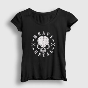 Skull Heavy Metal Kadın Tişört