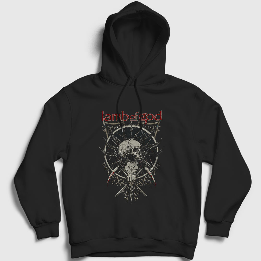 Skull Lamb Of God Kapşonlu Sweatshirt | Presmono
